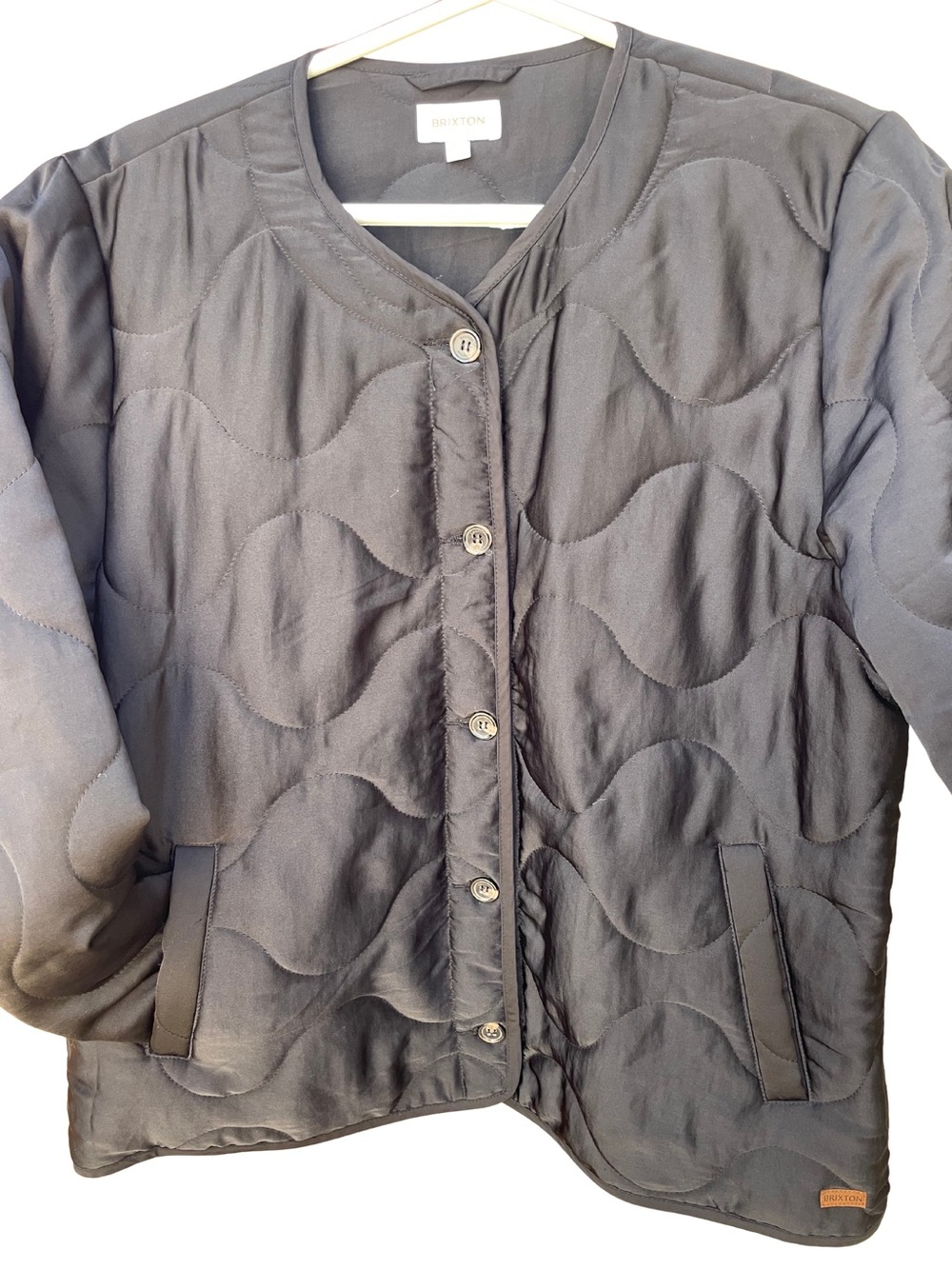 Brixton Quilted Black Button Jacket